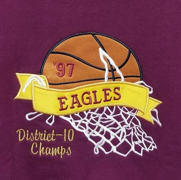 '97 Vintage Basketball Pullover Sweatshirt Large - Picture 2 of 5